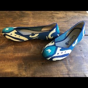 Rothy’s Moroccan Blue Ikat flats (Retired), size 9